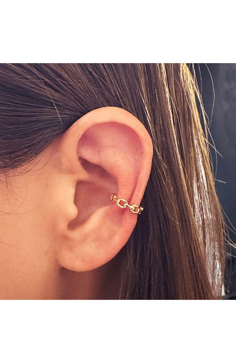 Outofoffice Gold Chain Ear Cuff, Alternate, color,