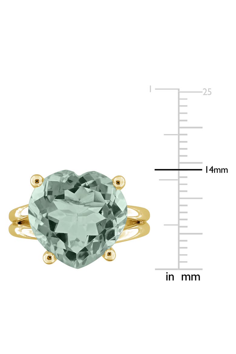 Green Quartz Heart Ring, Alternate, color, GREEN