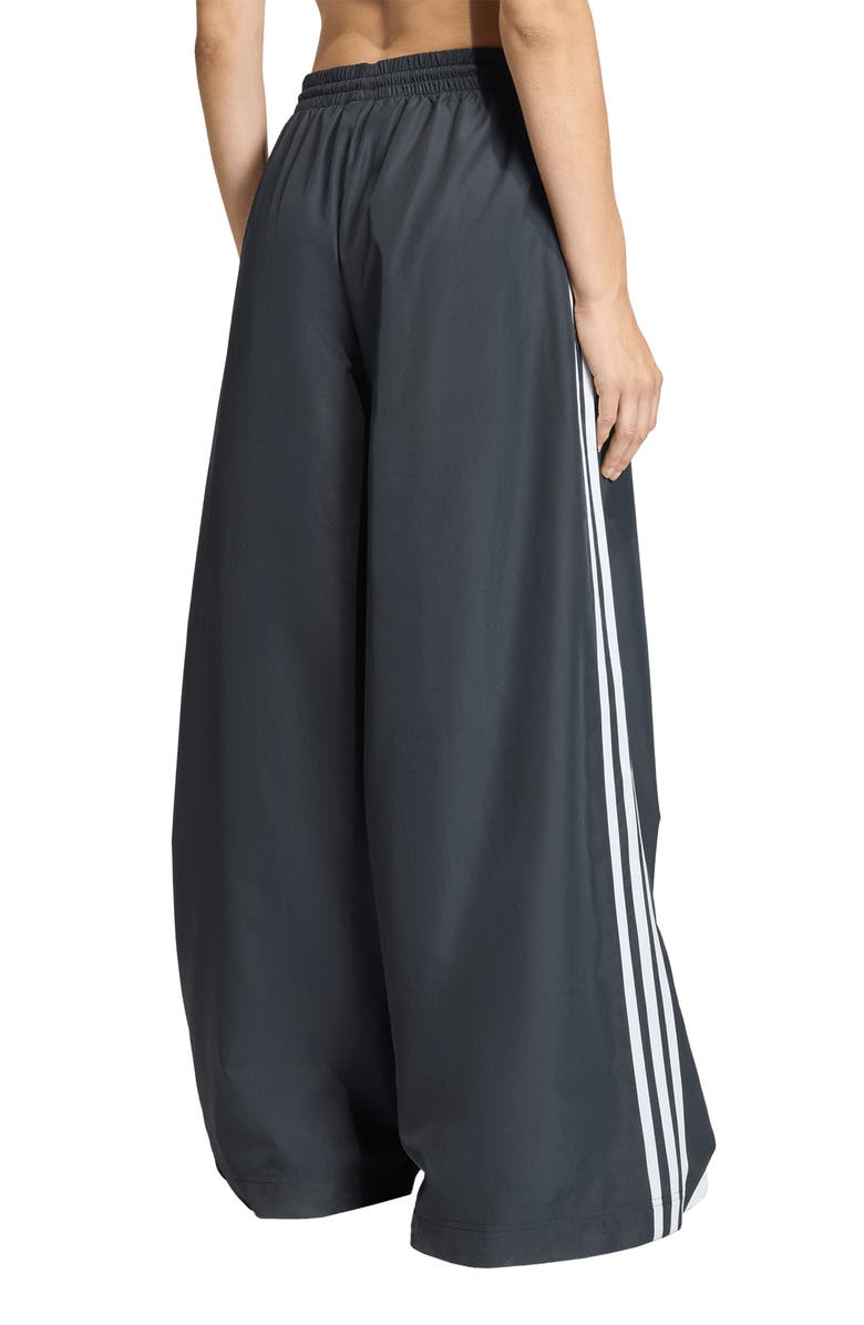 adidas Originals Firebird Recycled Polyester Wide Leg Track Pants, Alternate, color, Black/ White
