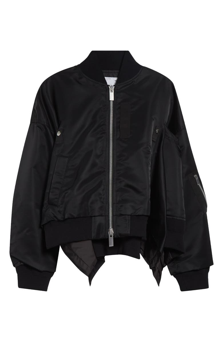 Sacai Ntlon Twill Jacket, Main, color, Black