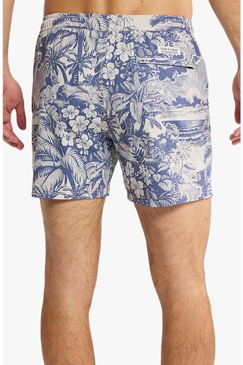 The Bungalow Water Repellent Swim Trunks, Alternate, color, SILVER PALMS