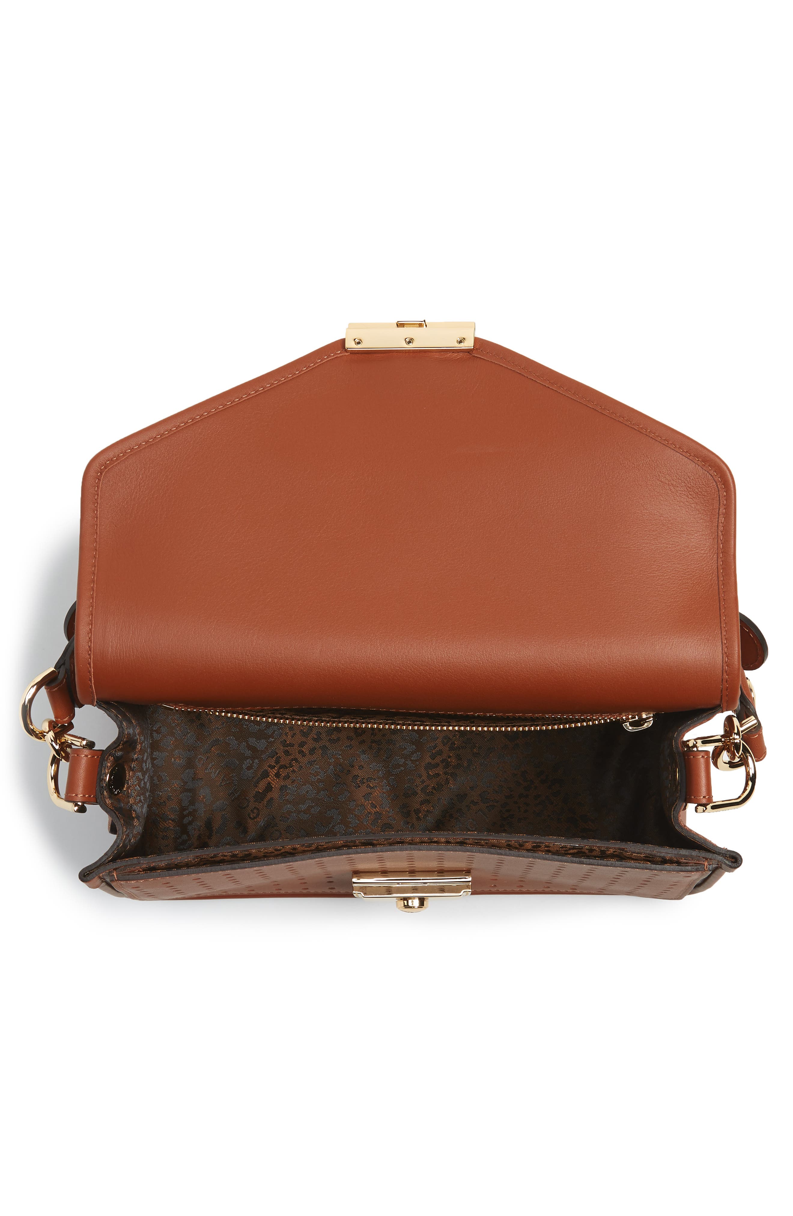 Mademoiselle Calfskin Leather Crossbody Bag, Alternate, color, COGNAC
