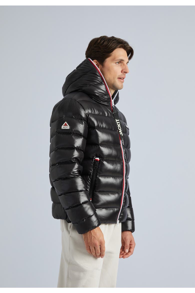 Hooded Insulated Puffer, Alternate, color, Black