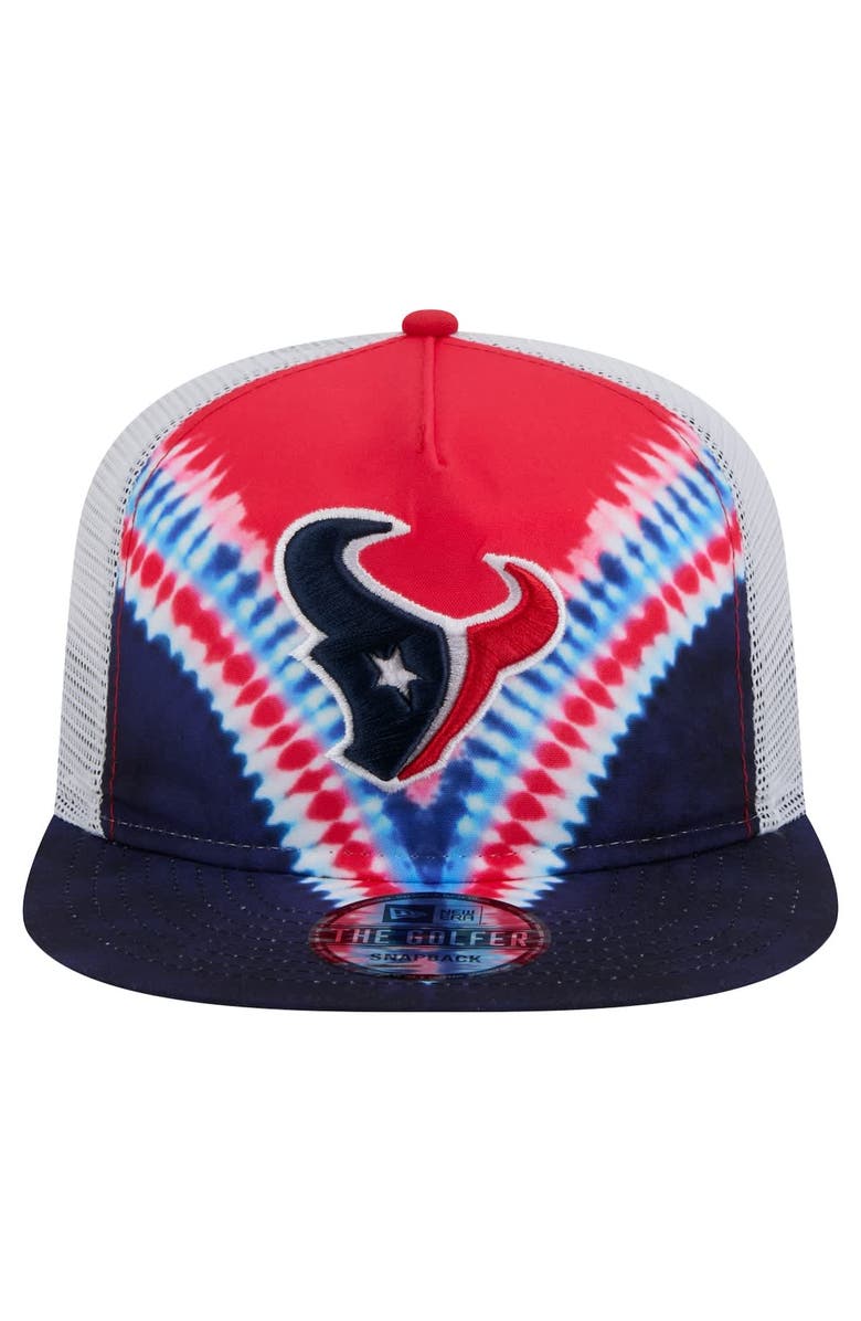 New Era Men's New Era Red/Navy Houston Texans Throwback Dye Golfer Snapback Hat, Alternate, color, Red