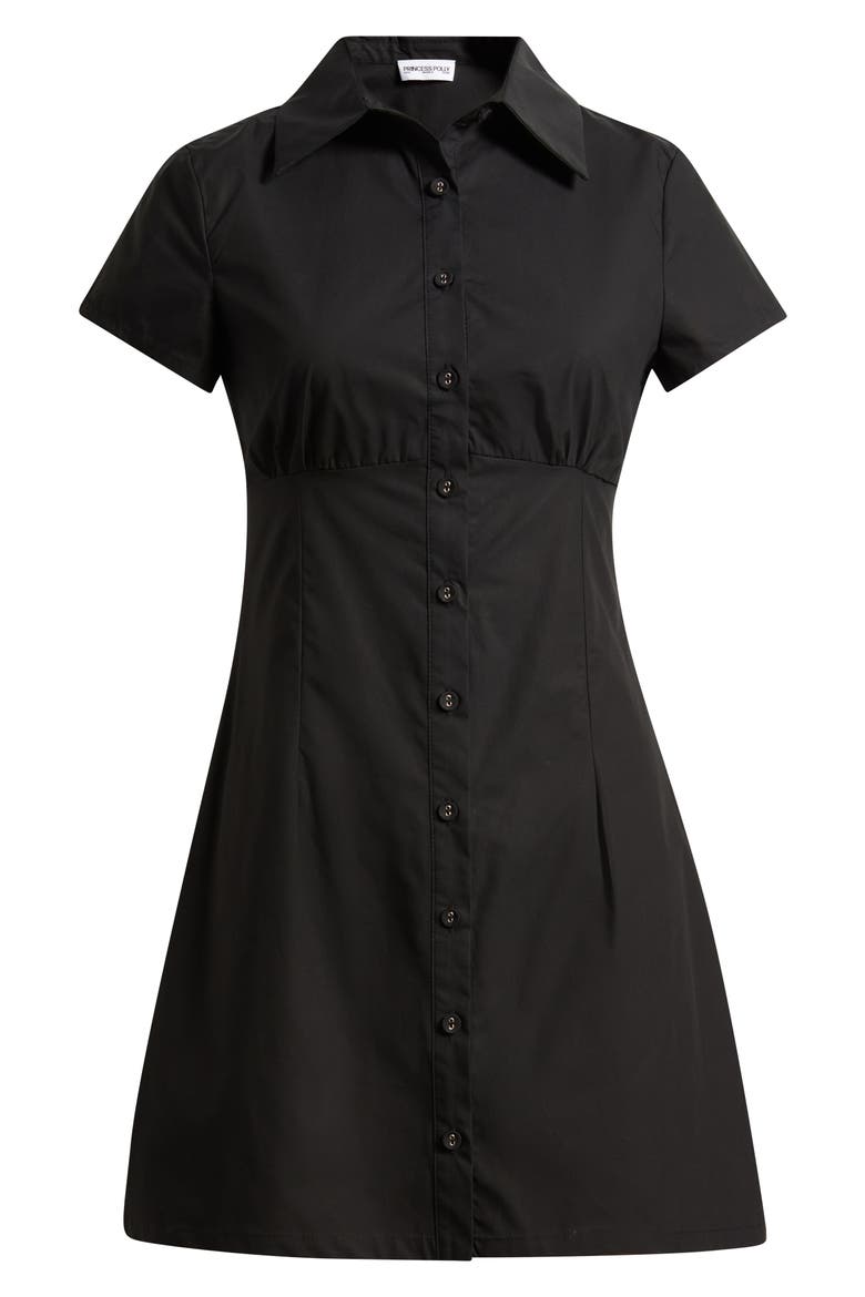 Motley Mini Shirtdress, Alternate, color, BLACK