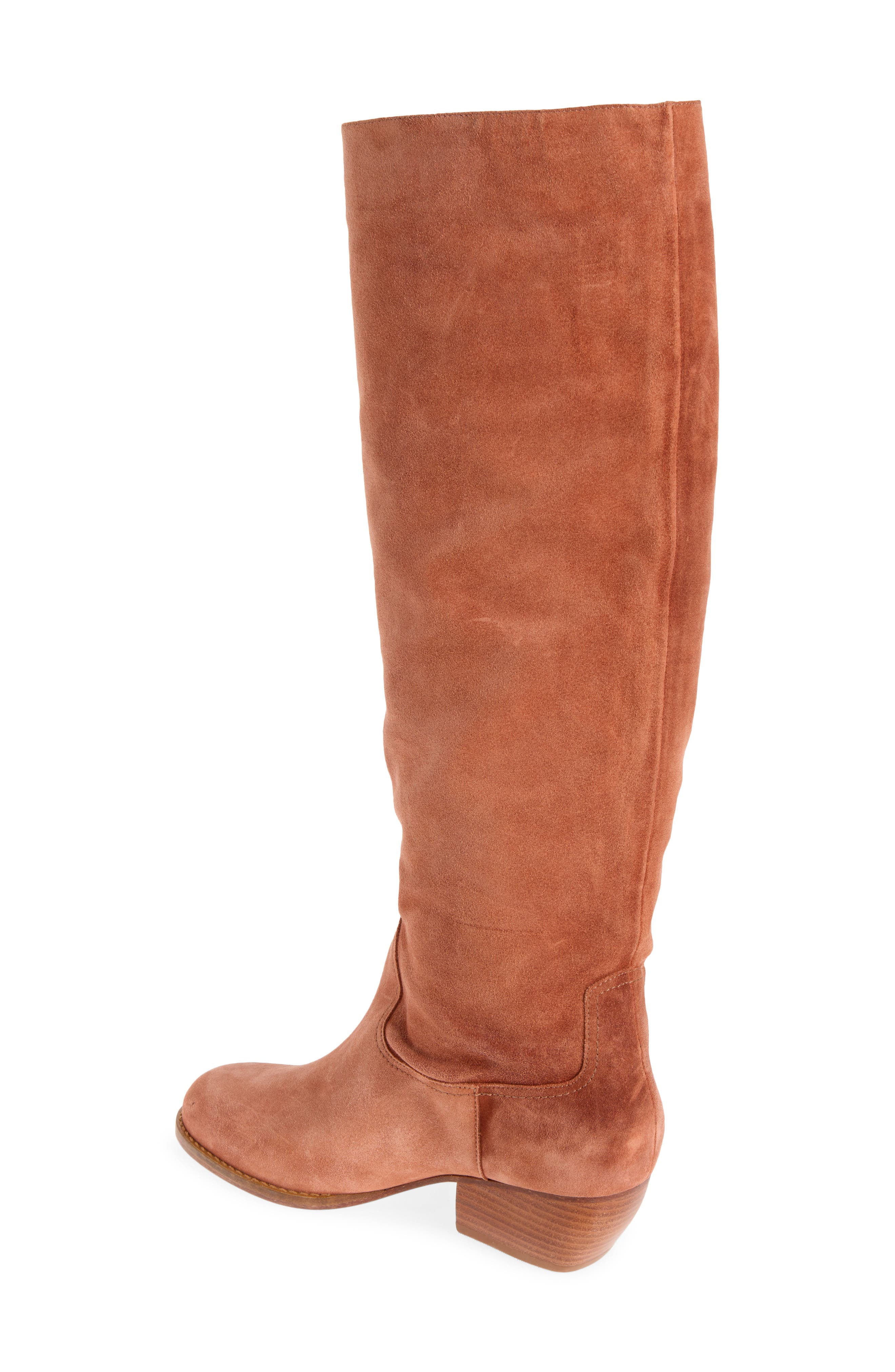 Suede Riding Boot, Alternate, color, CUOIO