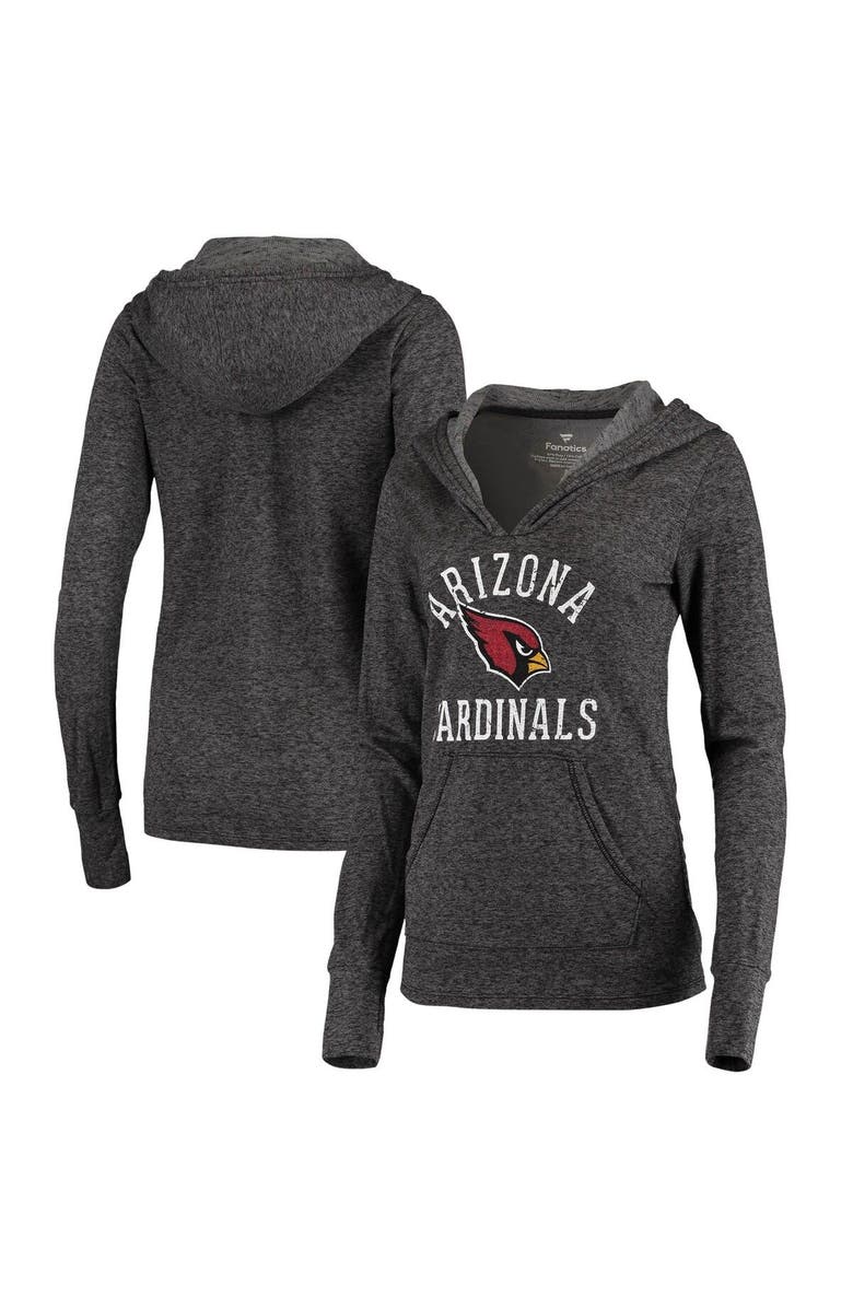 FANATICS Women's Fanatics Branded Black Arizona Cardinals Doubleface Slub Pullover Hoodie, Main, color, Black