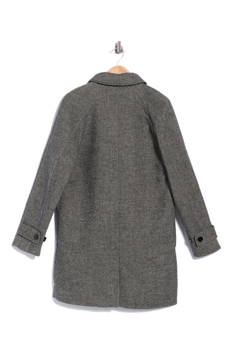 Raglan Overcoat, Alternate, color, GREY HERRINGBONE