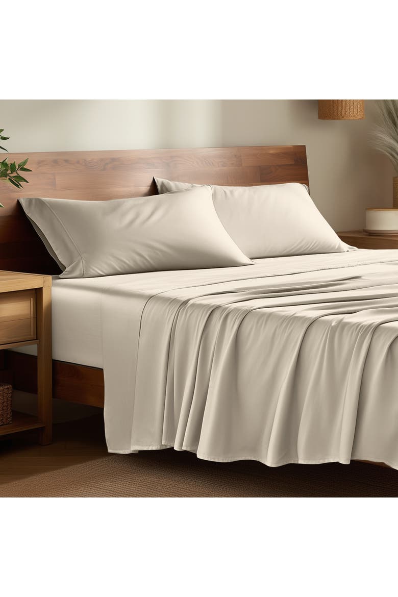 Cooling Rayon Sheet Set - Split Head King, Alternate, color, Sand