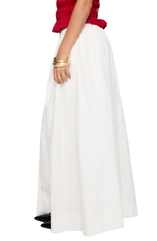 Princess Polly Felipa Low Rise Cotton Maxi Skirt In White