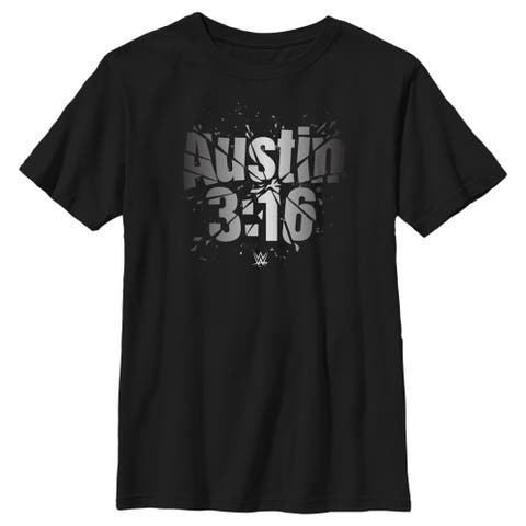 Boy's WWE Austin 316 Shattered Logo  Graphic T-Shirt