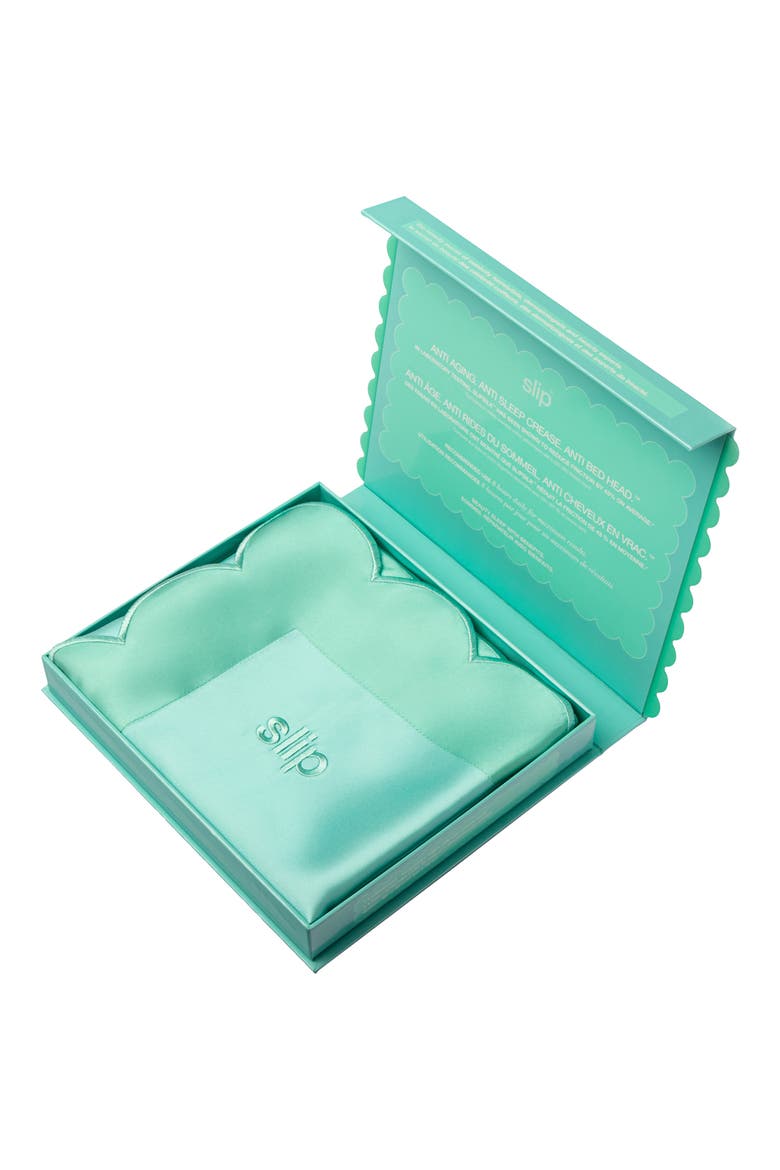 Sunshade Pure Silk Pillowcase, Alternate, color, TURQUOISE