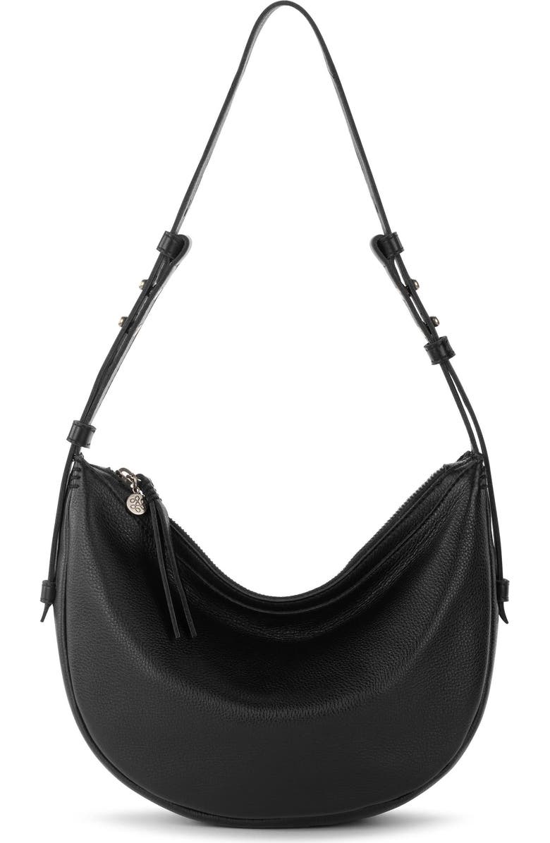 The Sak Tess Shoulder Bag Leather, Main, color, Black