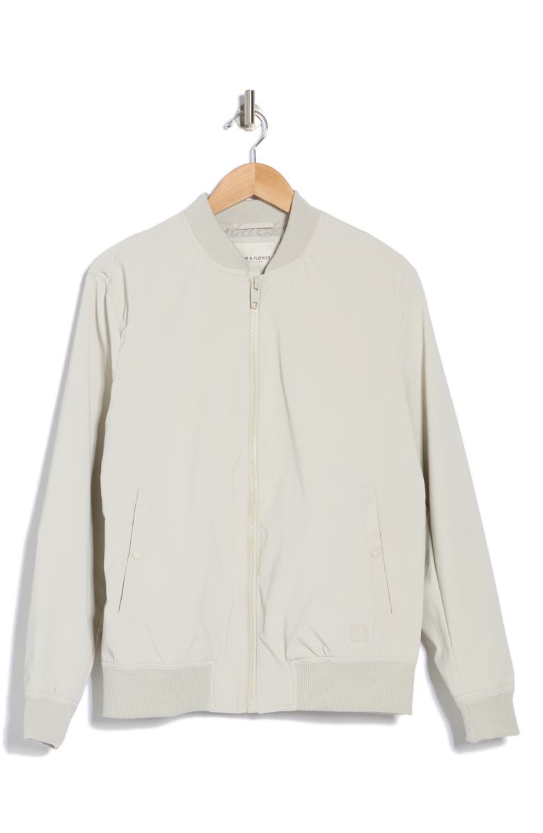 DENIM AND FLOWER Bomber Jacket, Alternate, color, Sand