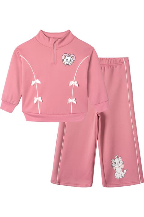 The Aristocats Marie Quarter-zip Sweatshirt And Wide-leg Pants Set
