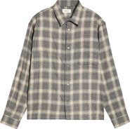 FRAME Straight Hem Plaid Button-Up Shirt