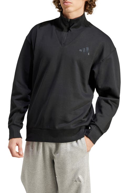 aaaaa_ya ALL SZN Fleece Graphic Quarter-Zip Sweatshirt Black