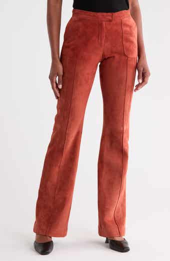Suede Flare Trousers