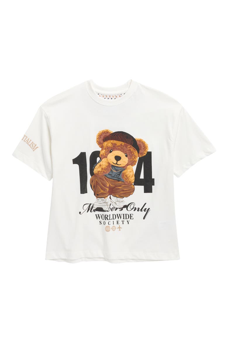 Kids' Cool Bear Graphic T-Shirt, Main, color, WHITE