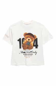 DENIM AND FLOWER Kids' Cool Bear Graphic T-Shirt