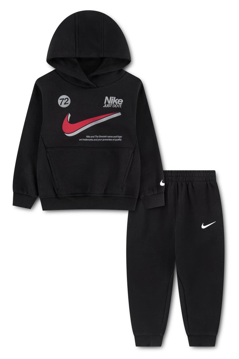 Kids' Pullover Hoodie & Joggers Set, Main, color, BLACK