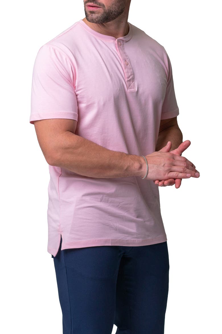Core Henley, Alternate, color, PINK