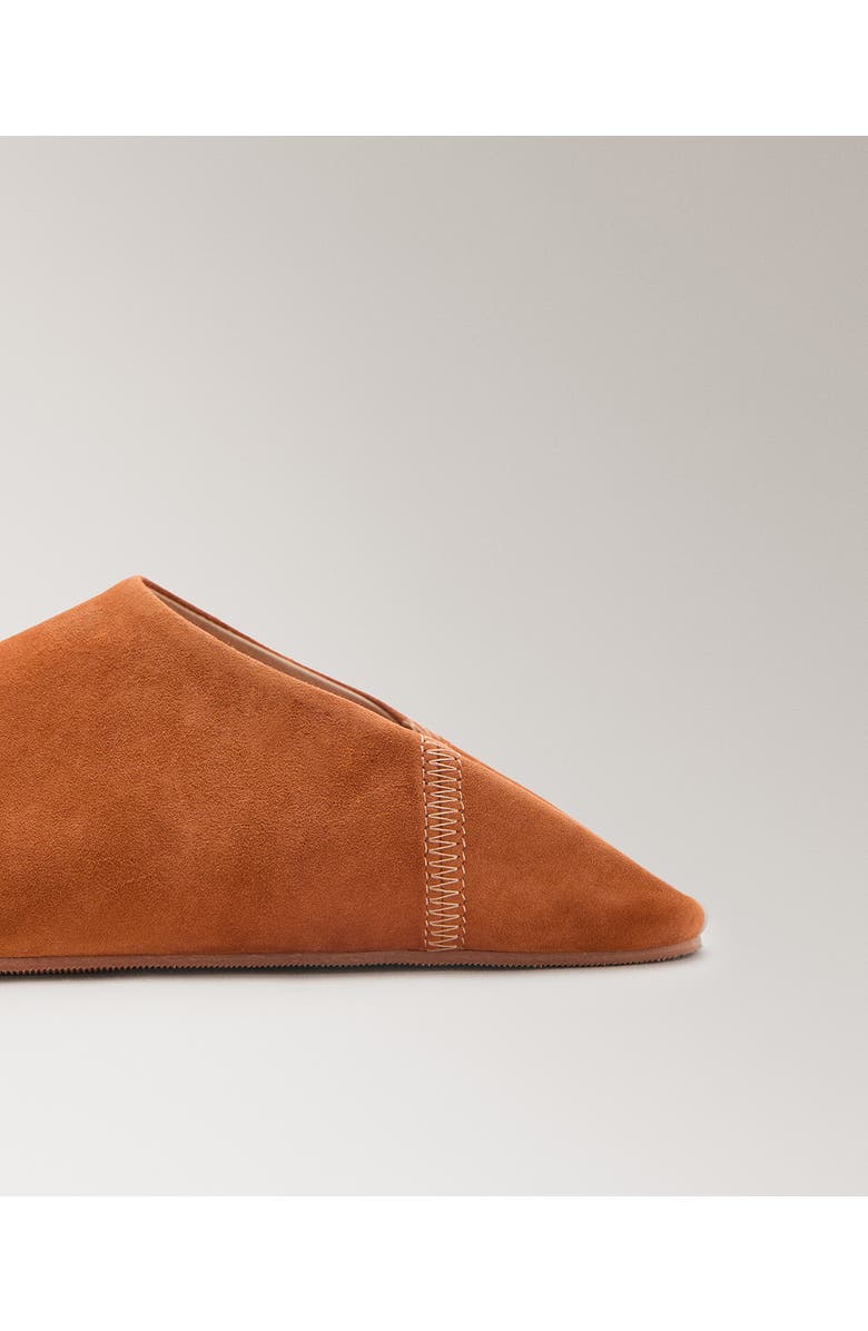 MANGO Leather Collapsible Heel Shoe, Alternate, color, Orange