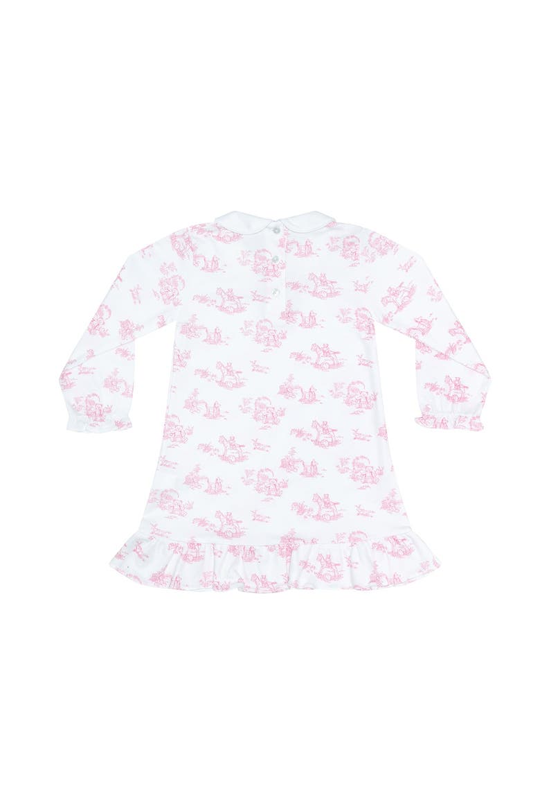 Pink Toile LS Playtime - Toddler & Little Kid, Alternate, color, Pink