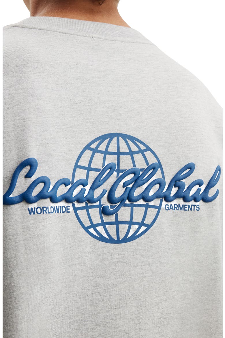 Box Fit Text T-Shirt, Alternate, color, Grey Marle  Local Global