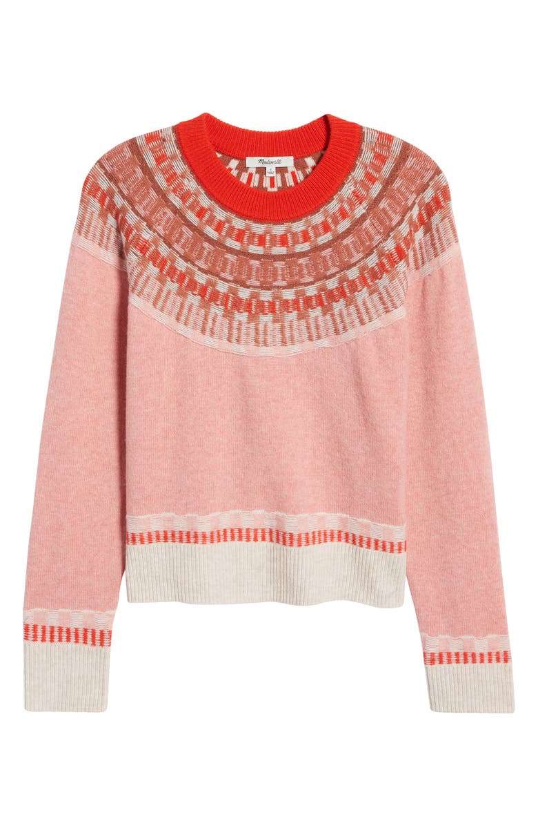 Madewell Mayer Fair Isle Merino Wool Blend Sweater, Alternate, color,