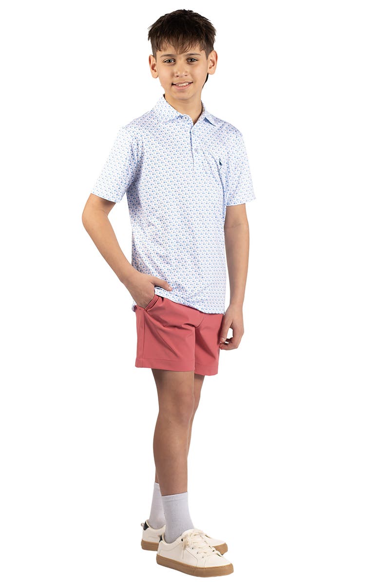 TailorByrd Kids' Carts & Byrds Knit Polo, Alternate, color, White