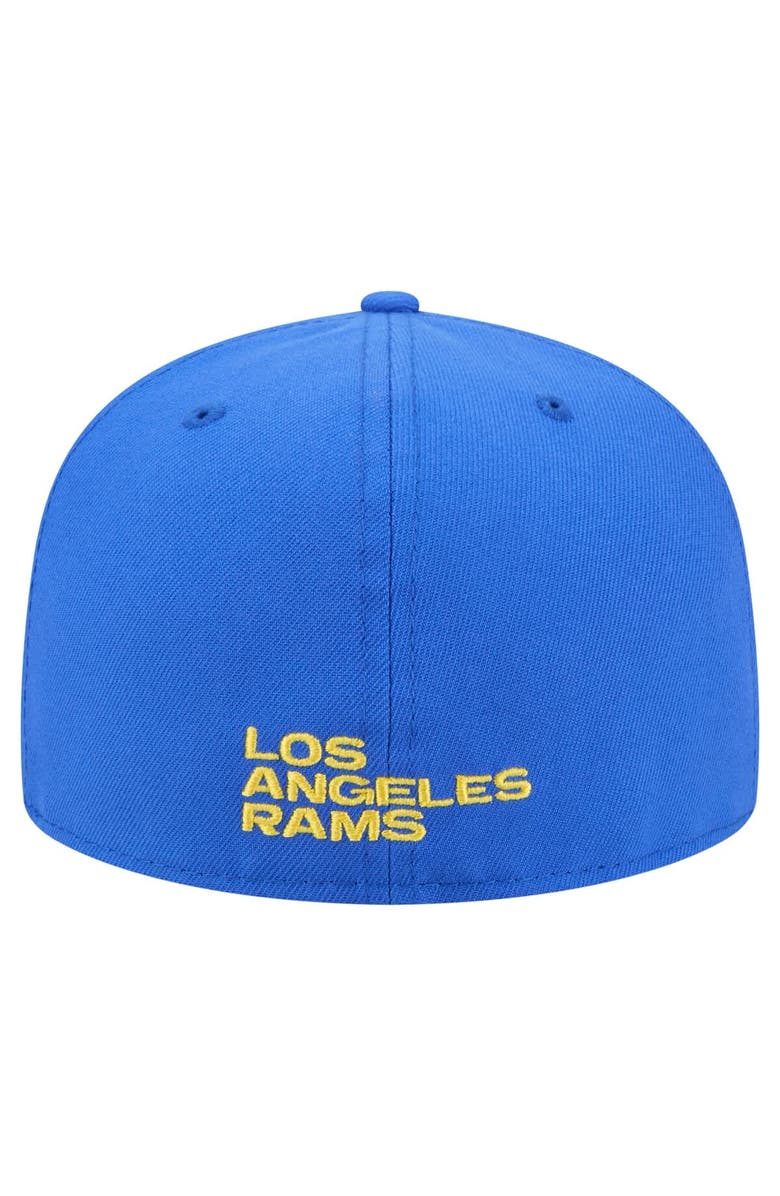 New Era Men's New Era  Royal Los Angeles Rams Overlap Wordmark 59FIFTY Fitted Hat, Alternate, color, Royal