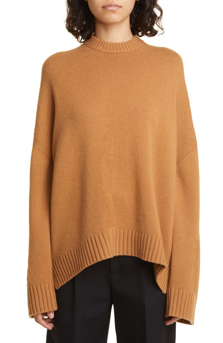 A.L.C. Ayden Oversize Wool & Cashmere Sweater, Main, color, Butter Brown