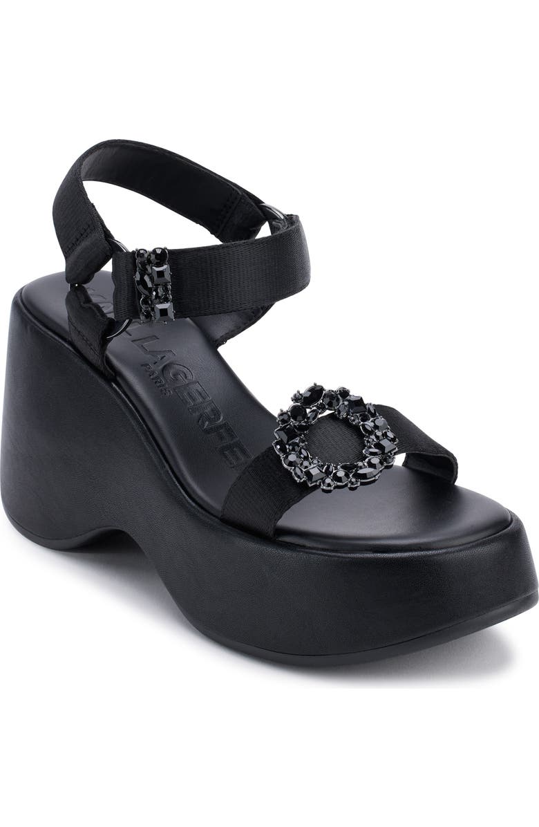 KARL LAGERFELD PARIS Kiana Platform Sandal, Main, color,