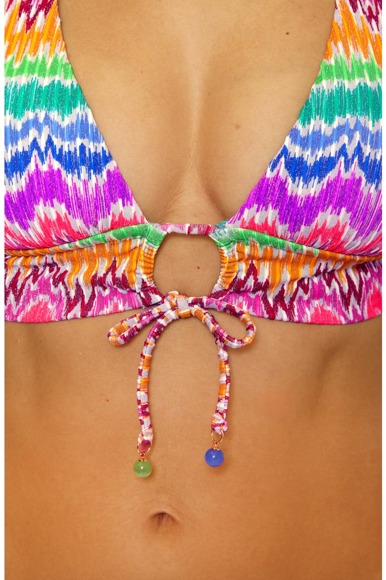 Rio Halter Bikini Top, Alternate, color, PINK MULTI