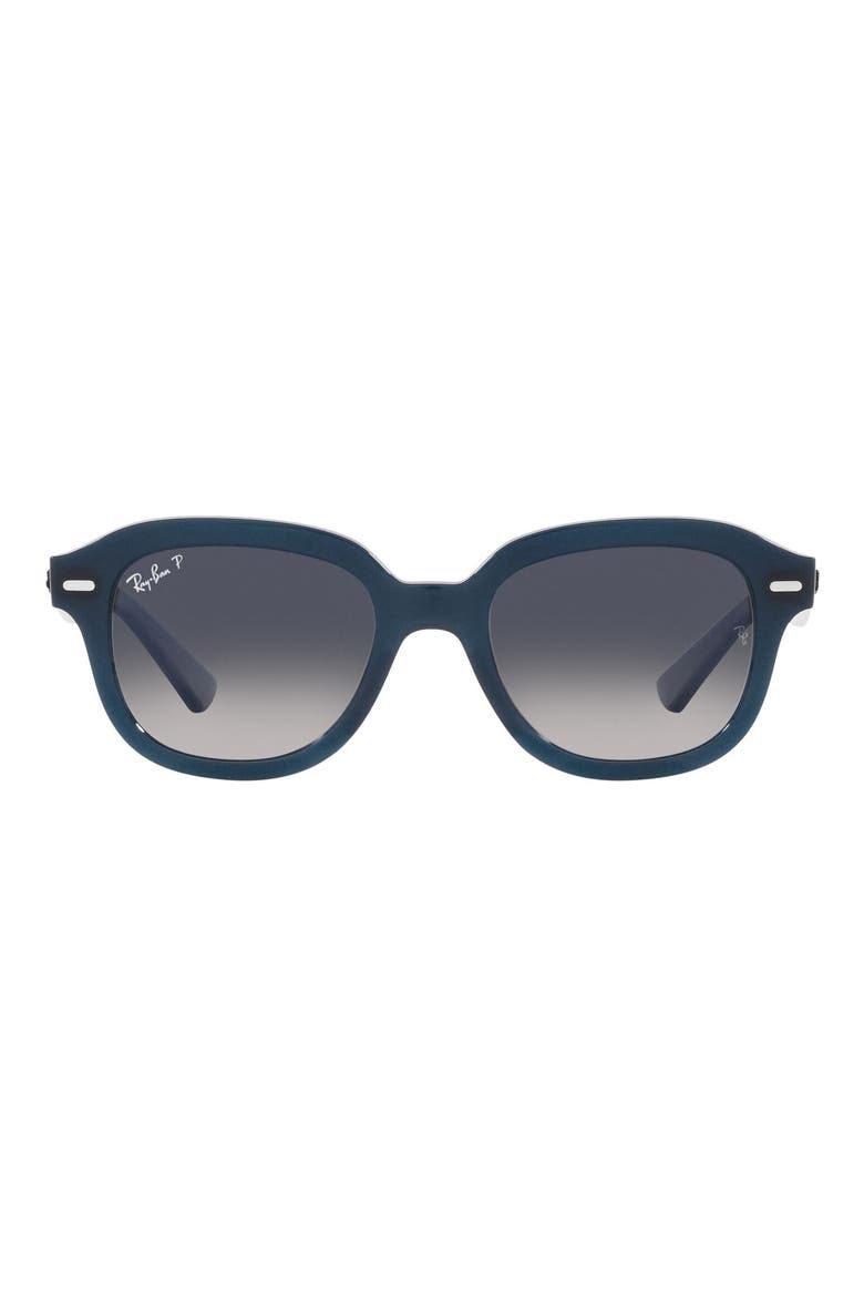 Erik 51mm Gradient Polarized Square Sunglasses, Main, color, DARK BLUE