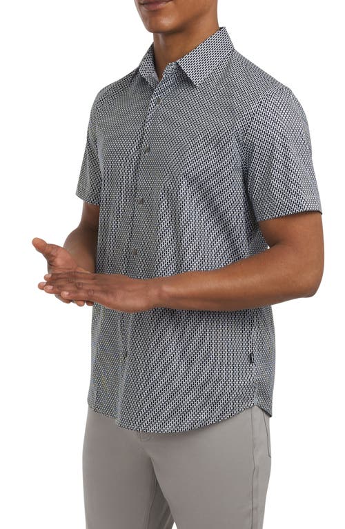 Dkny Sportswear Campbell Short Sleeve Stretch Cotton Button-up Shirt