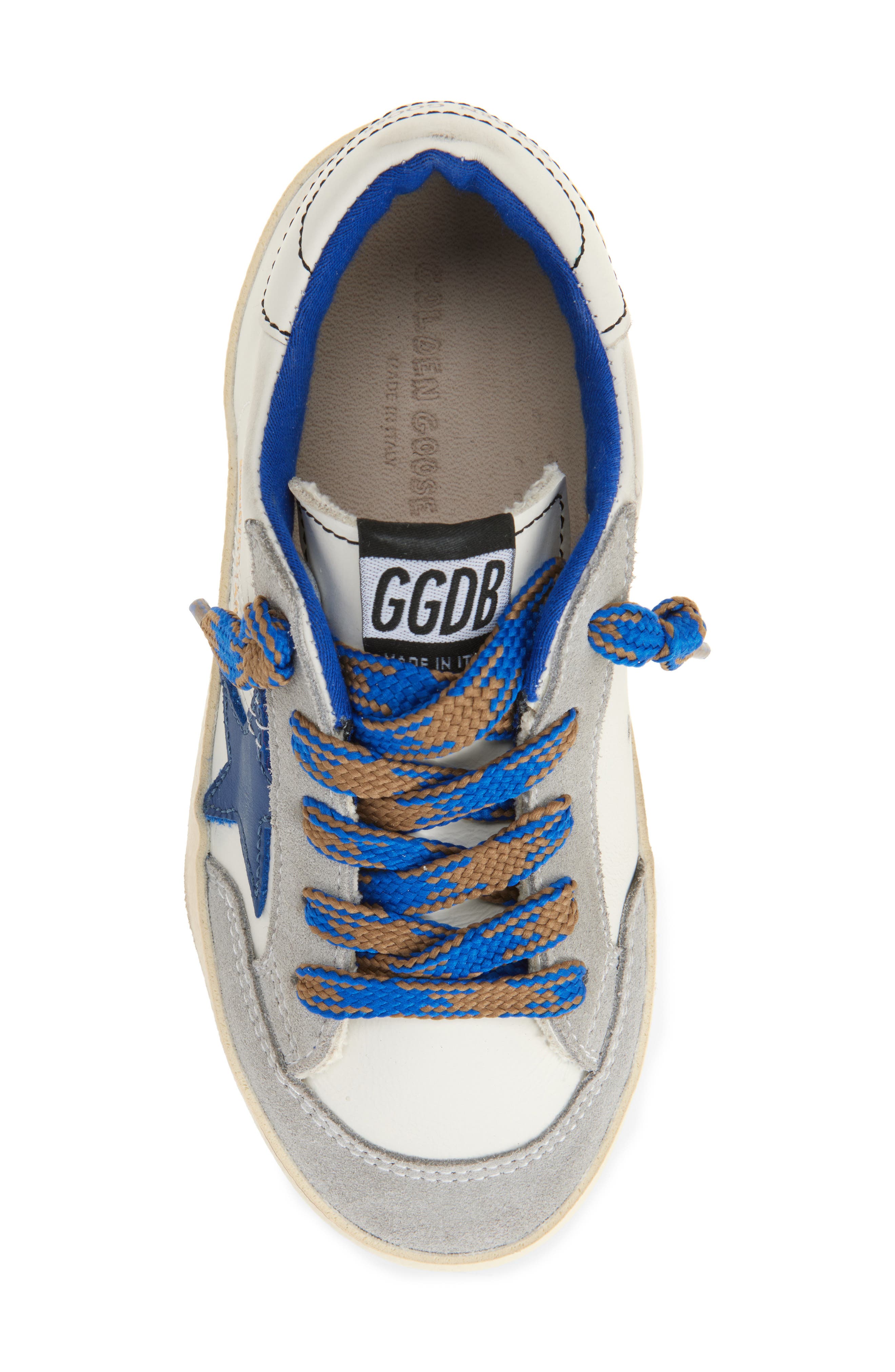 Golden Goose Kids' Super-Star Penstar Classic Sneaker, Alternate, color, White/ Blue/ Ice
