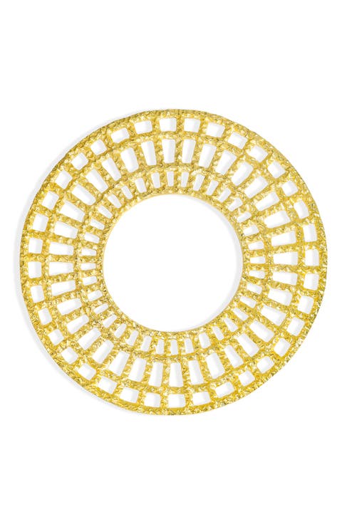 Celestial Lattice Platinum Charger Plate