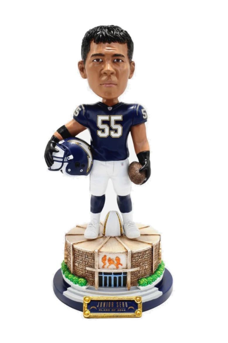 Junior Seau (San Deigo Chargers) Pro Football Hall of Fame Bobblehead, Main, color, Multi-Color