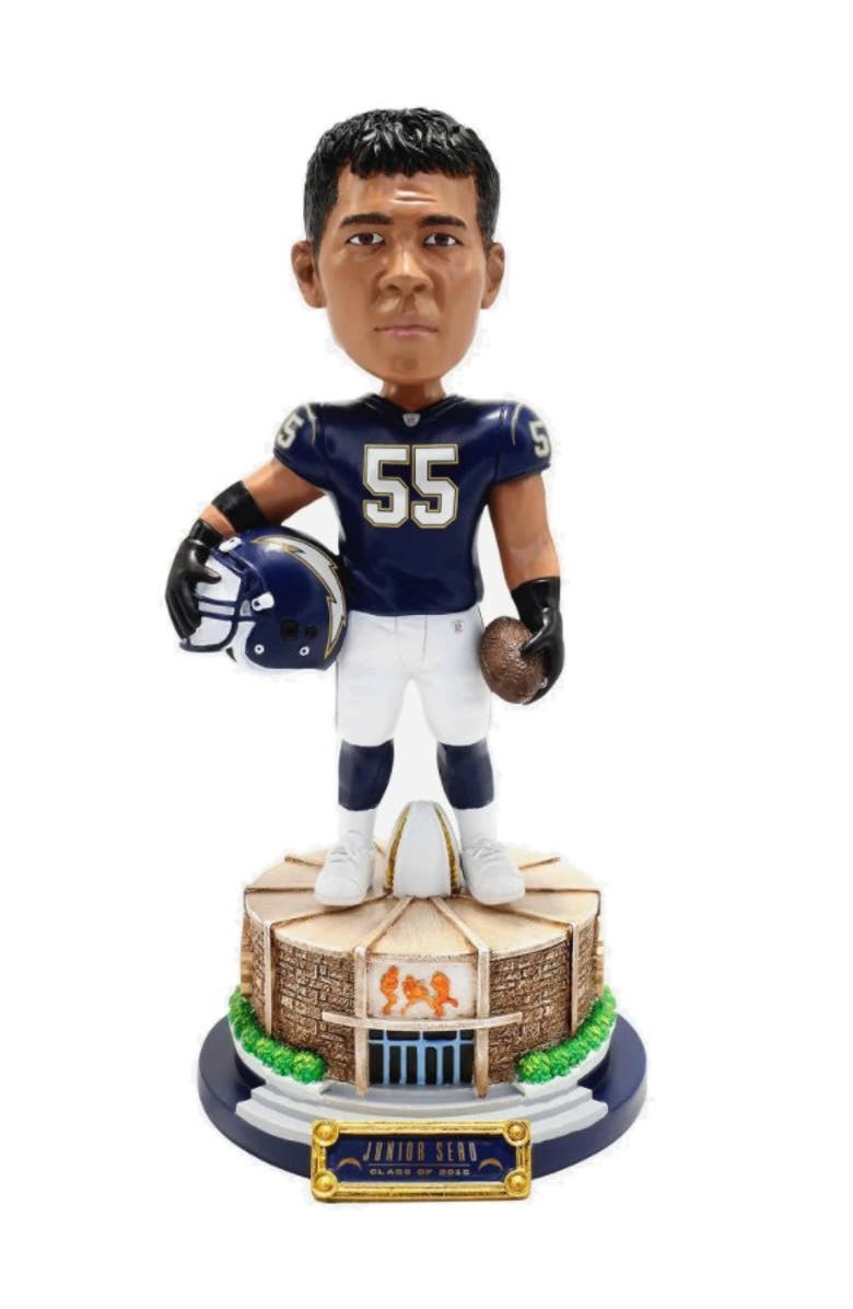 FOCO Junior Seau (San Deigo Chargers) Pro Football Hall of Fame Bobblehead, Main, color, Multi-Color