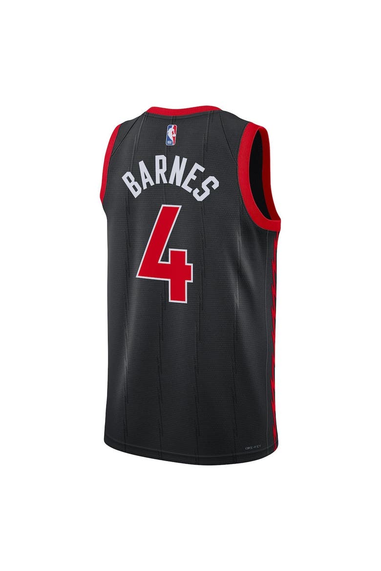 Unisex Jordan Brand Scottie Barnes Black Toronto Raptors Swingman Jersey - Statement Edition, Alternate, color, Black