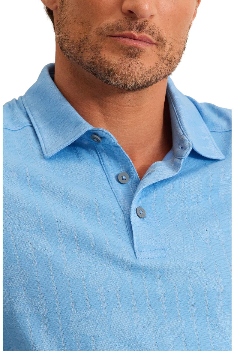 Palm Fresco Vines Polo, Alternate, color, BLUE CHAISE