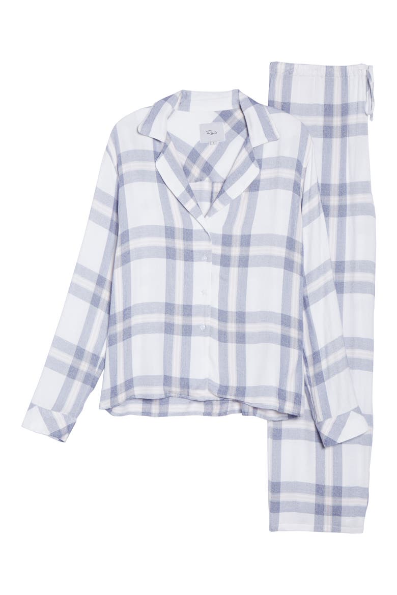Plaid Pajamas, Alternate, color, WHITE/ CHAMBRAY/ PETAL