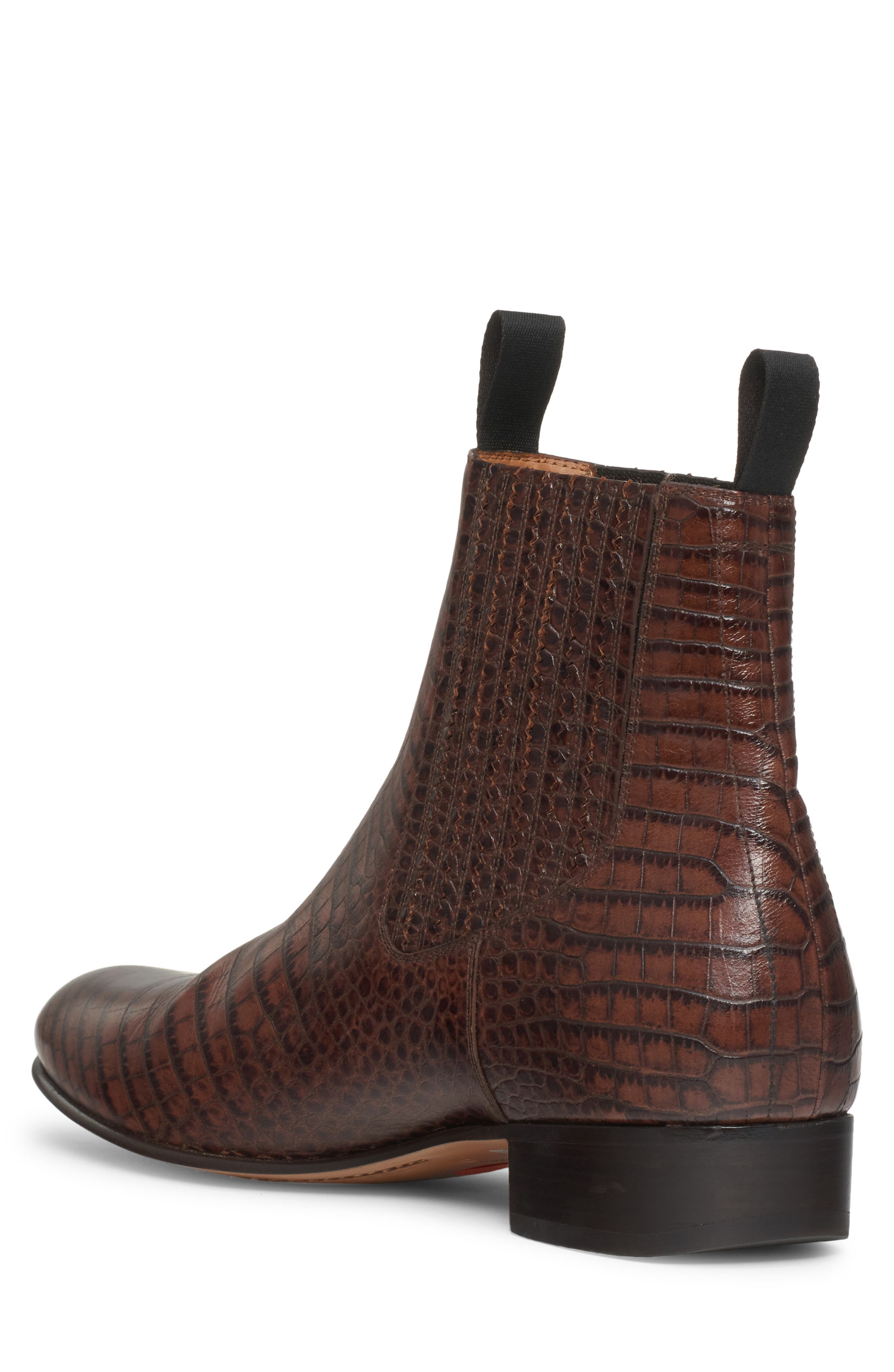 TOM FORD Alligator Embossed Chelsea Boot, Alternate, color, 