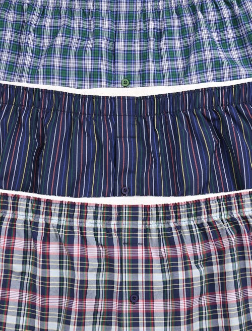 Harbor Bay By Dxl Big & Tall 3-pk Academy Woven Boxers