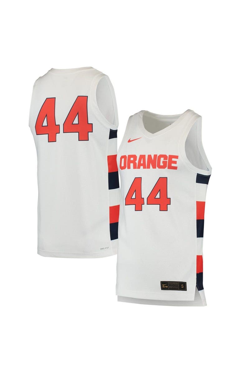 Nike Men's Nike #44 White Syracuse Orange Team Replica Basketball Jersey, Main, color, 