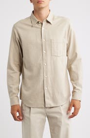Theory Irving Micro Check Cotton Button-Up Shirt