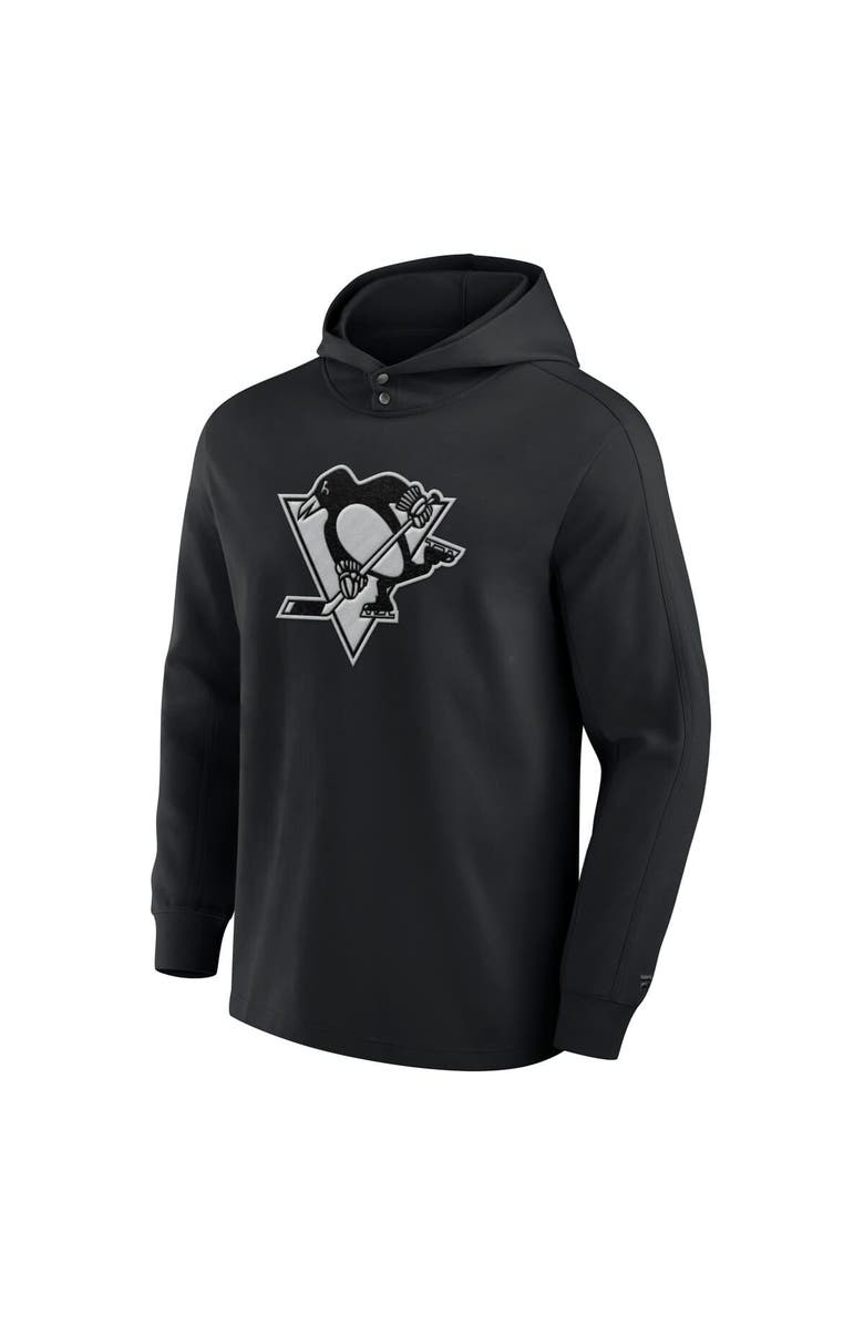 FANATICS Men's Fanatics Black Pittsburgh Penguins Elements Blaze Tri-Blend Long Sleeve Hoodie T-Shirt, Alternate, color, Black