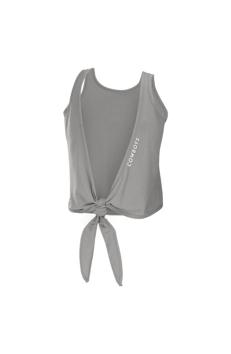 WEAR by Erin Andrews Women's WEAR by Erin Andrews Gray Dallas Cowboys Open Back Twist Tie Tank Top, Alternate, color, Gray